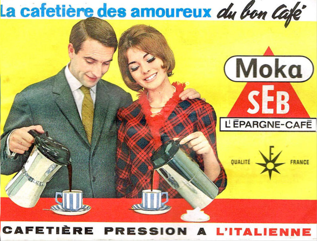 1962 - SEB entre sur le marché du petit électroménager avec le lancement de sa toute première cafetière électrique (crédit groupeseb.com)