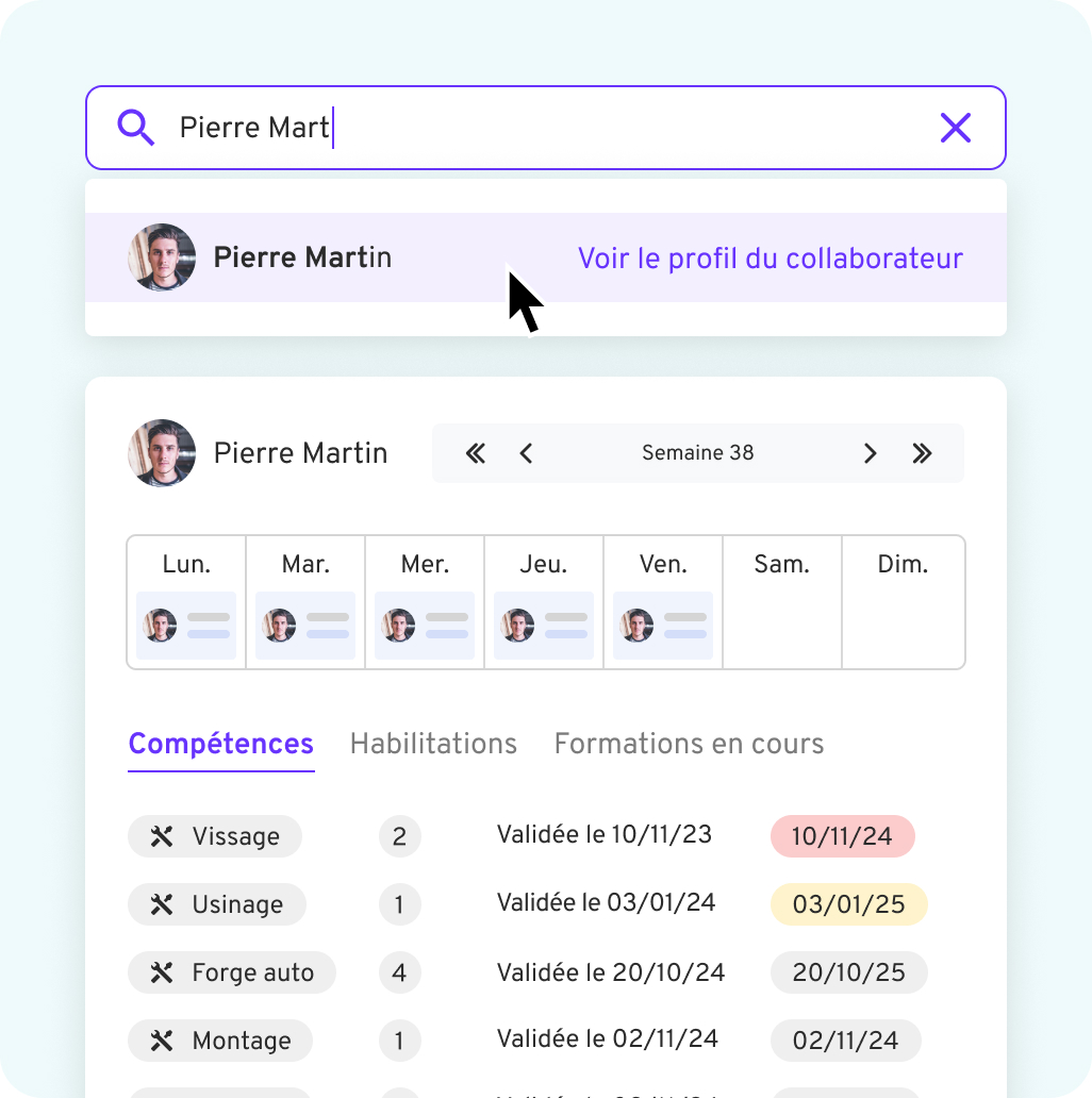 Gestion de compétences terrain