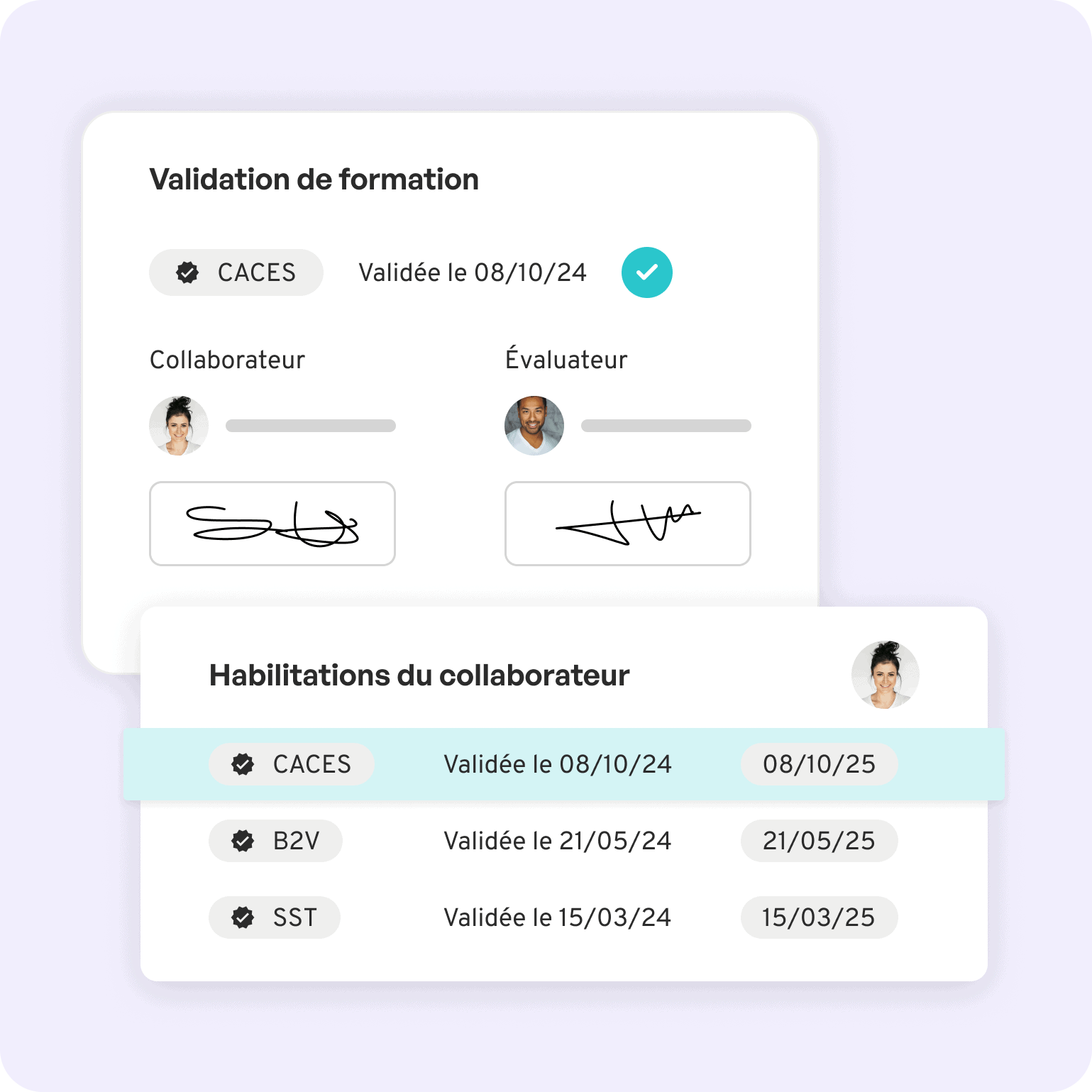Validación de la formación en pista