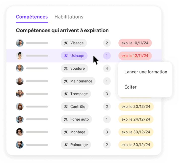 matrice de compétence