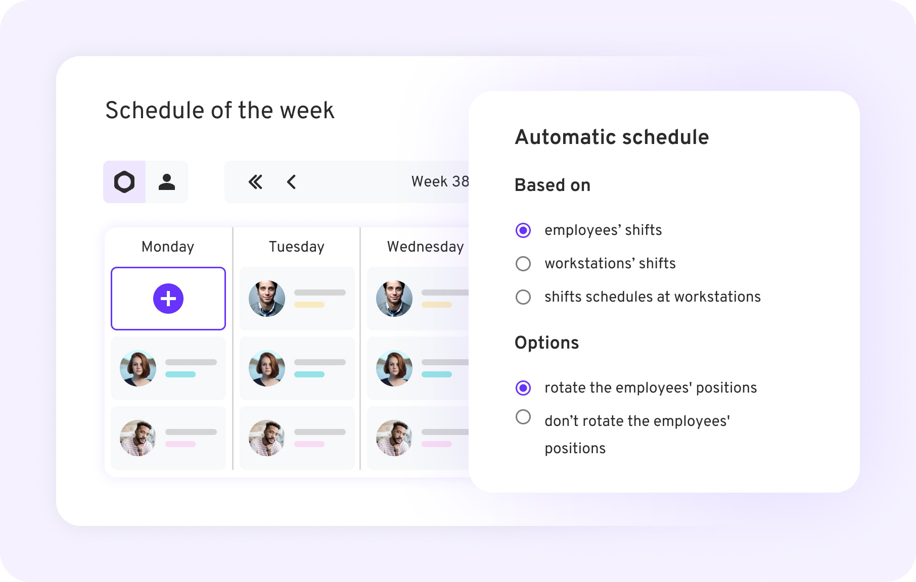 Automated workstation assignment schedule