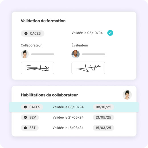 Validation by electronic signature