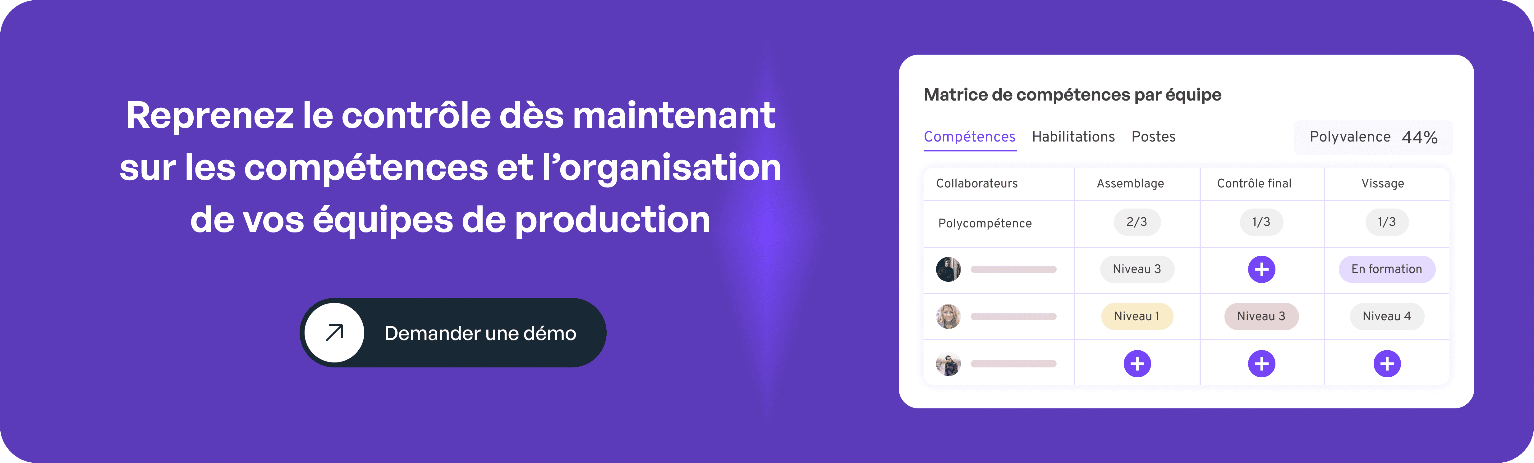 Request a demo of our skills matrix module