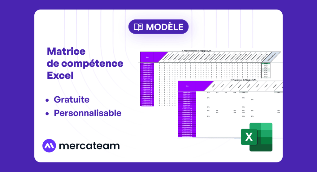 matrice de compétences excel - exemple - modele gratuit - Mercateam