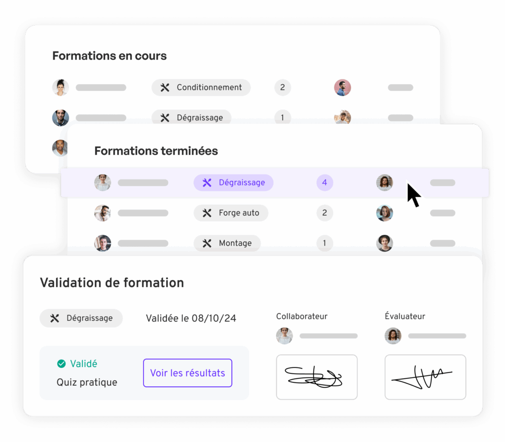 software de gestión de la formación - Versatilidad - industria - plataforma Mercateam