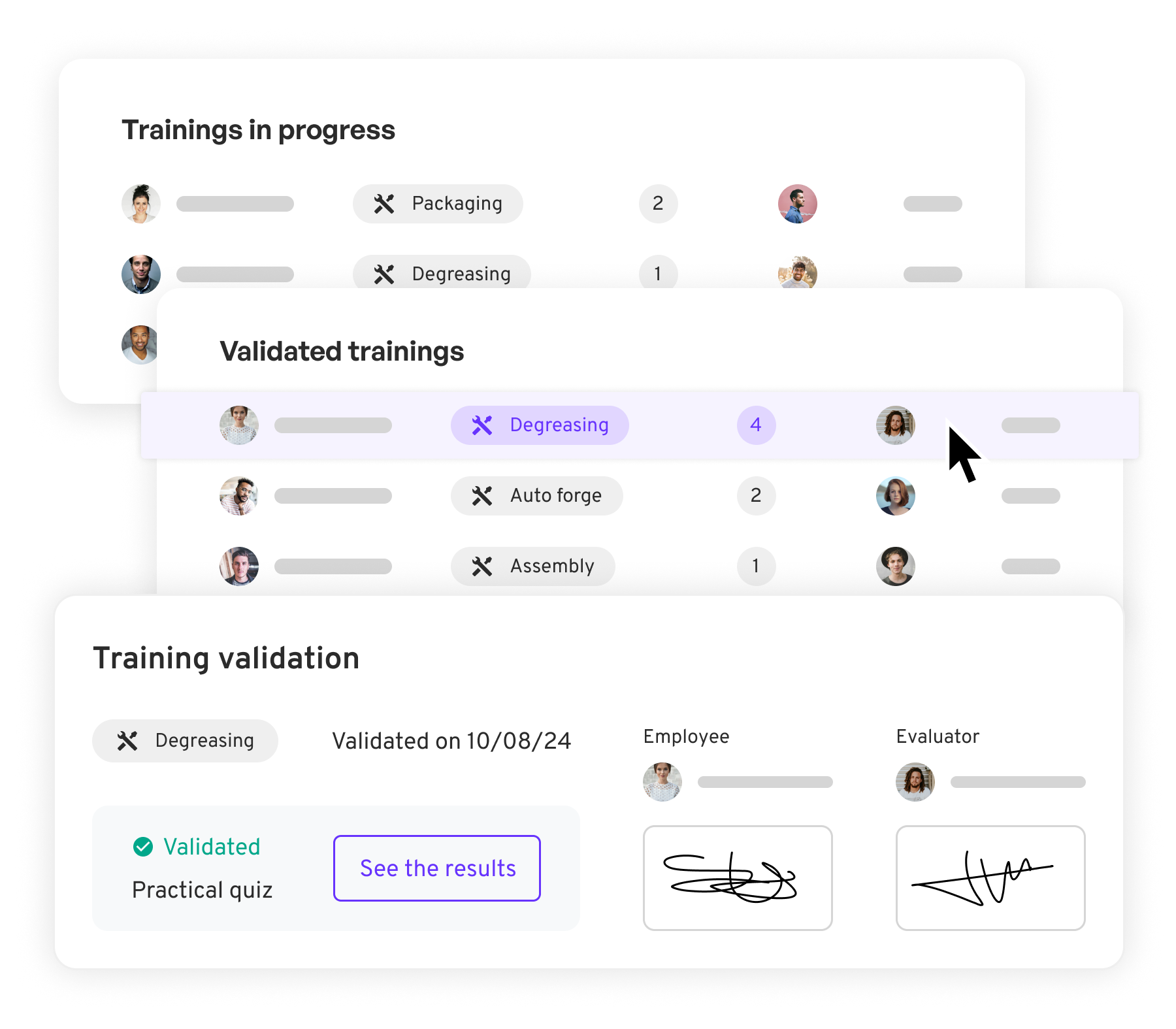 training and knowledge management software industry Mercateam - Plattform