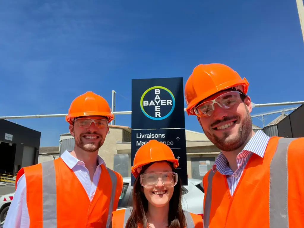 Visite de Mercateam à Bayer, site de Trèbes